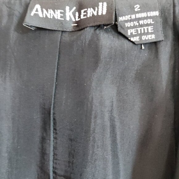 Ladies Petite SZ 2P Anne Klein Black Slim Wool Skirt - Picture 3 of 3